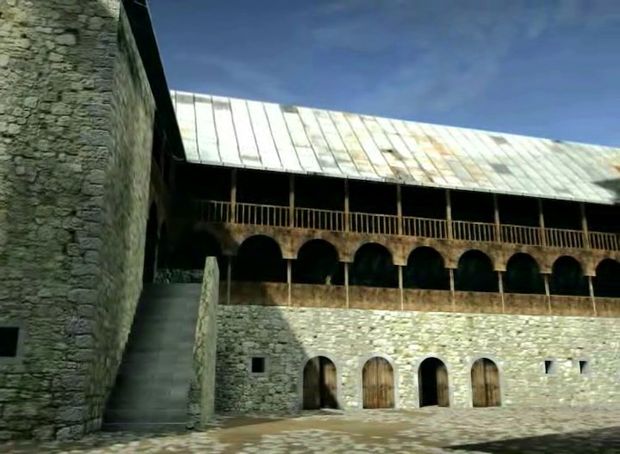 Az udvar a fejedelmi palotval